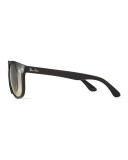 Flat-Top Gradient Sunglasses, Black 