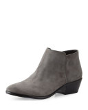 Petty Suede Ankle Boot, Slate Gray