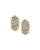 Ellie Platinum Druzy Stud Earrings