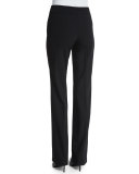 Madison Straight-Leg Pants, Black