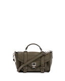 PS1 Tiny Leather Satchel Bag, Cypress