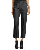 Bowie Denim Crop Pants, Blue