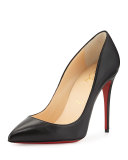 Pigalle Follies Point-Toe Red Sole Pump, Black
