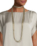 Tea Long Mesh Necklace, 18"