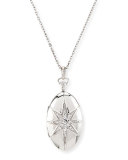 White Sapphire Star Locket Necklace