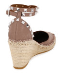 Rockstud Double Espadrille Wedge Pump