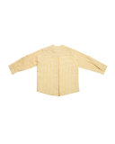 Gingham Cotton & Linen Shirt, Yellow, Size 2-6