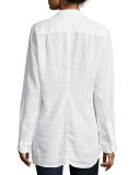 Shirley Long-Sleeve Blouse, White