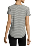 Lynnea Striped Tee, Black Pattern