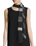 Silk Shibori Architecture Scarf