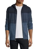 Gradation Zip-Front Hoodie, Navy