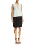 Sleeveless Colorblock Shift Dress