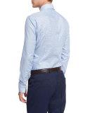 Dwayne Box-Check Slim-Fit Sport Shirt, Blue/White