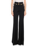 Sailor-Button Knit Pants