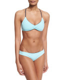 Wild One Reversible Colorblock Swim Top, Midnight Blue