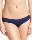 Adriana Solid Hipster Swim Bottom, Navy