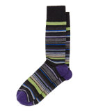 Merino-Blend Multi-Stripe Socks