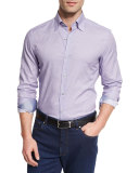 Pill-Print Long-Sleeve Sport Shirt, Purple