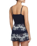 Italia Lounge Cami, Navy Blue/White