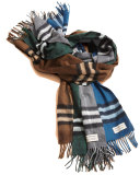 Men's Cashmere Giant Icon Scarf, Dark Green