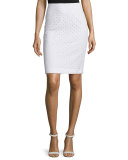 Long-Sleeve Eyelet Skirt Suit 