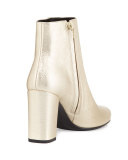 Babies Metallic 90mm Ankle Boot, Platino