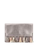 Sofia Tassel Leather Clutch Bag