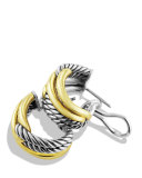 18K Gold Labyrinth Huggie Earrings