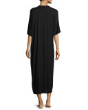 Lux Jersey Tuxedo-Pleat Nightgown