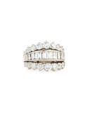 Baguette & Round Diamond Ring, 4.37 tdcw