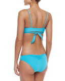 Chloe Wrap-Around Swim Top, Turquoise