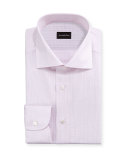Check Woven Dress Shirt, Light Pink