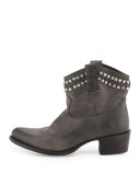 Diana Studded Leather Bootie, Charcoal