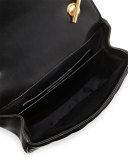 Monogram Medium Bubble Chain Crossbody Bag, Black
