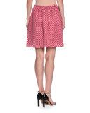 Organza-Dot Full Skirt, Fuchsia