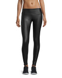 Coated Snake-Embossed Long Legging