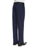 Parker Flat-Front Super 150's Trousers, Blue