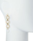 Crystal Linear Statement Dangle Earrings, White