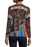 Superfine Folklore Button-Front Cardigan