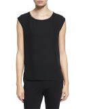 Leona Sleeveless Silk Blouse