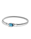 Petite Wheaton Bracelet with Hampton Blue Topaz and Diamonds