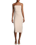 Sierra Strapless Sheath Dress, Nude