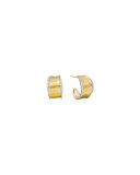 Lunaria Diamond-Trim Hoop Earrings