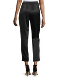 Liquid Satin Side Zip Cropped Pants