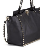 Rockstud Medium Tote, Nero