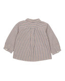 Long-Sleeve Striped Poplin Shirt, Red/White/Blue, Size 12M-2