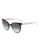Notched Cat-Eye Sunglasses