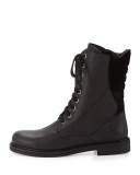 Becca Sport Leather Wedge Boot, Black