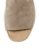 Sienna Crisscross Espadrille Wedge Sandal, Gray