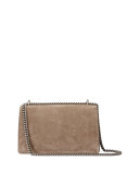 Testa Tigre Small Suede Dionysus Shoulder Bag, Taupe